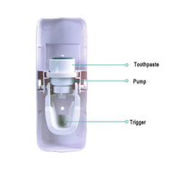 Automatic Toothpaste Dispenser with 5 Brush Holder – Wall Mounted Hands-Free Toothpaste Holder | ALL BAZAR