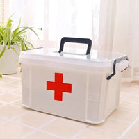 Transparent Plastic Medicine Storage Box | First Aid Kit & Pill Organizer – ALL BAZAR