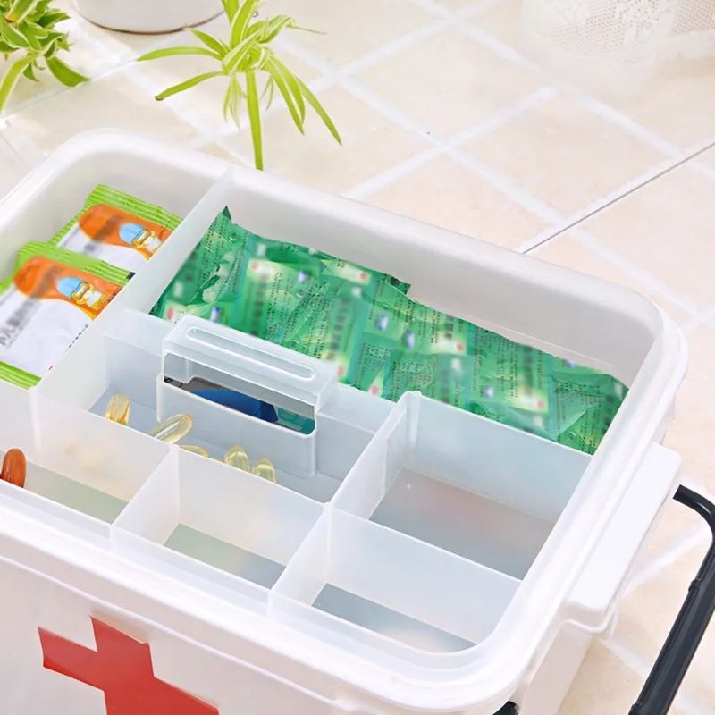 Transparent Plastic Medicine Storage Box | First Aid Kit & Pill Organizer – ALL BAZAR