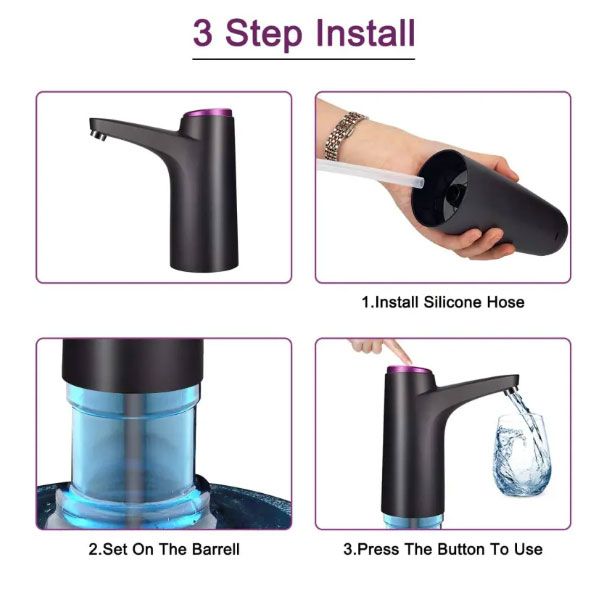 Upgrade Touch Switch Water Pump – USB Rechargeable Automatic Dispenser with Dual Modes | ALL BAZAR